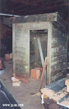 Outhouse before restoration